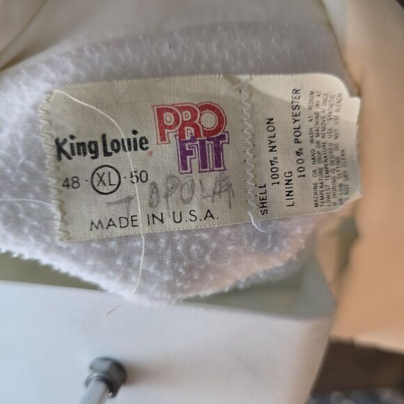 Vintage King Louie Jacket Mens XL White UAW Region 2 Union Snap Front Made USA - Picture 7 of 8